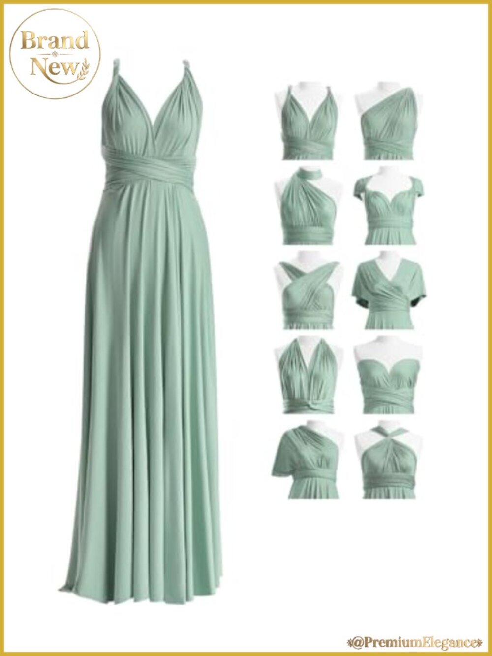 Convertible Maxi Infinity Bridesmaid Dress, Multi-Way Wrap Party Dress